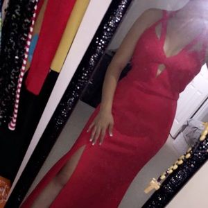 Red Maxi dress BCBG / event - prom - gown